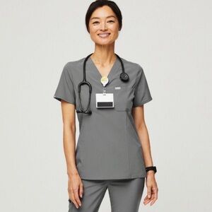 FIGS Catarina FionLite Slim Scrub Top. Dark Sage. ~Limited Edition~